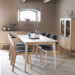 White Wash Eiche Essgruppe Retro - Pessoa (siebenteilig)