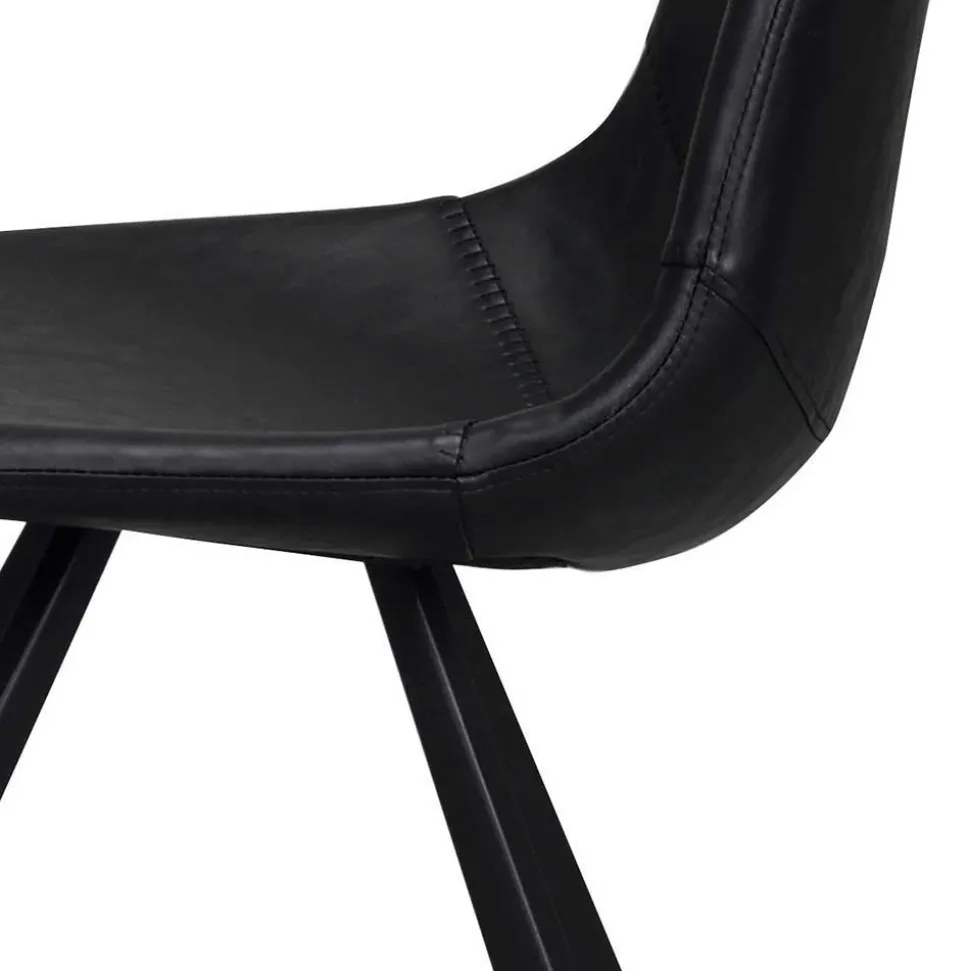 White Wash Eiche Tisch mit 4 Stühlen - Pulva (fünfteilig)