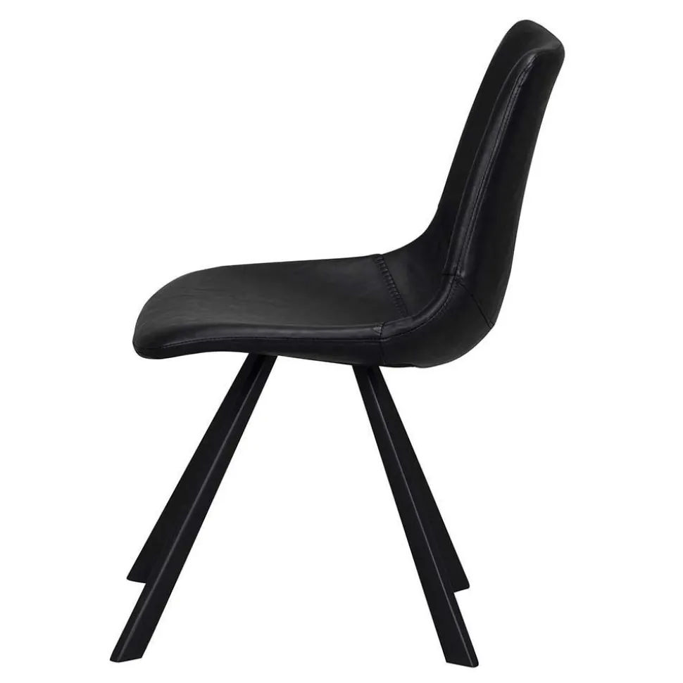 White Wash Eiche Tisch mit 4 Stühlen - Pulva (fünfteilig)