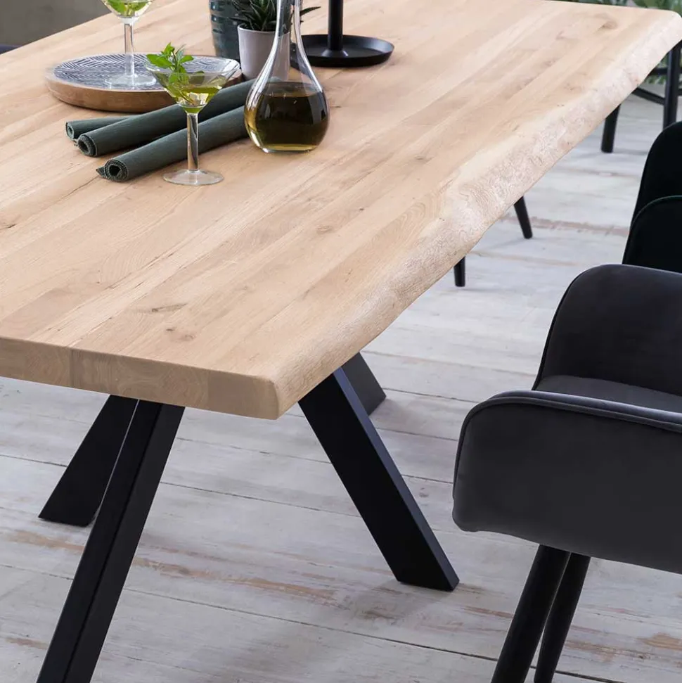 White Wash Esszimmertisch mit Baumkante - Wieza