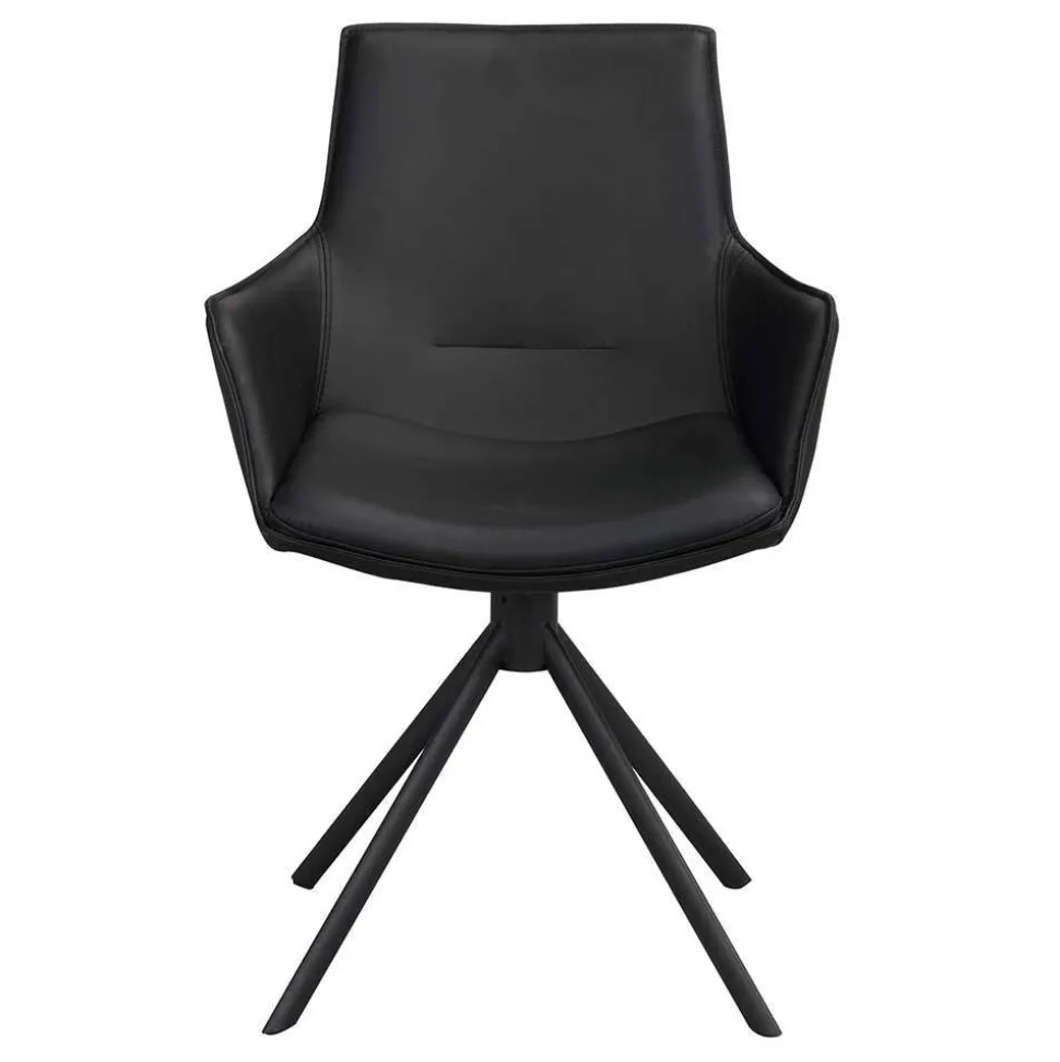 White Wash Tisch & Lederstühle - Senatau (siebenteilig)