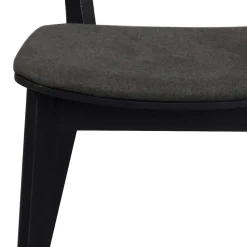 White Wash Tisch & Stühle Schwarz - Pessoa (siebenteilig)