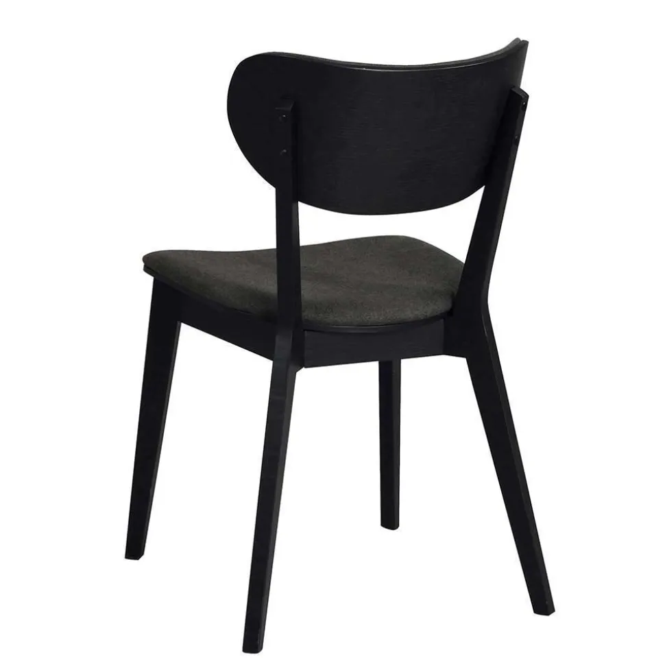 White Wash Tisch & Stühle Schwarz - Pessoa (siebenteilig)