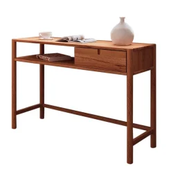 Wildbuche Schreibtisch mit Schublade & Fach - Indrya