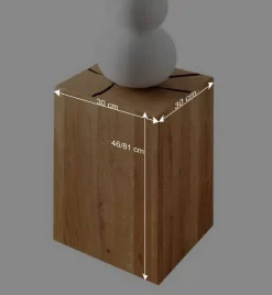 Wildeiche Beistelltisch in Blockform - Acapella