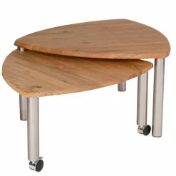 Wildeiche Couchtisch ausdrehbar - Delphima
