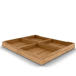 Wildeiche Designerbett 140x200 cm - Donlazi