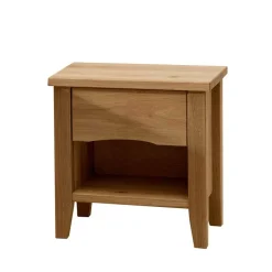 Wildeiche Doppelbett mit Holzkopfteil - Adeira