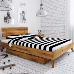 Wildeiche Einzelbett in Übergröße - Eavy VII