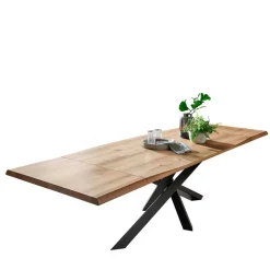 Wildeiche Esstisch in Bootsform - Baly