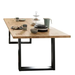 Wildeiche Esstisch mit U Bügelbeinen - Millena
