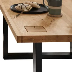 Wildeiche Esstisch mit U Bügelbeinen - Millena