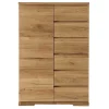 Wildeiche Hochkommode - 90 cm breit - Atluvia