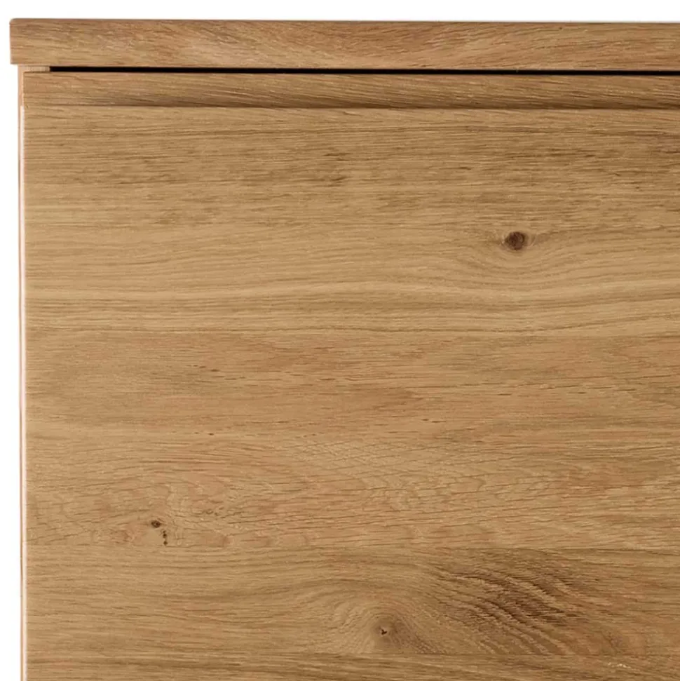 Wildeiche Hochkommode - 90 cm breit - Atluvia