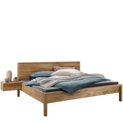 Wildeiche Holzbett in modernem Design - Martinez