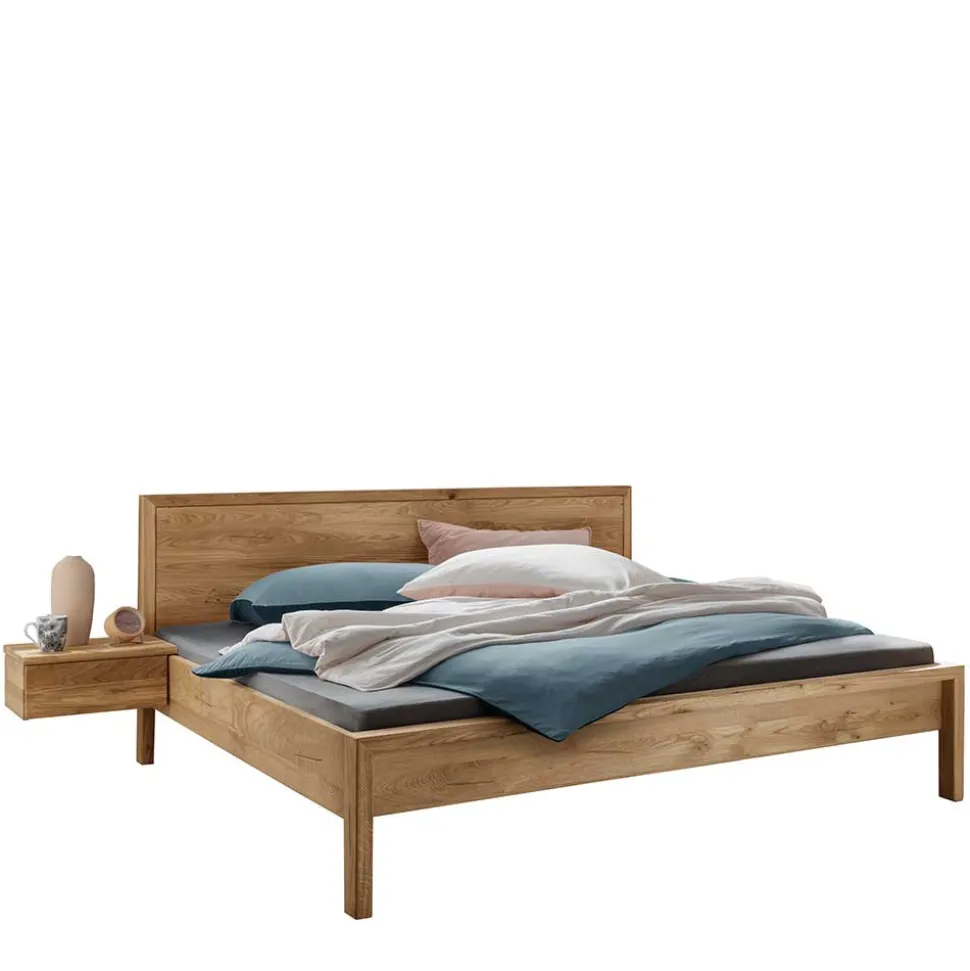 Wildeiche Holzbett in modernem Design - Martinez