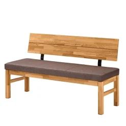 Wildeiche Küchenbank mit Rückenlehne - Virds