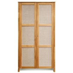 Wildeiche Kleiderschrank mit Wiener Geflecht - Ambrosso