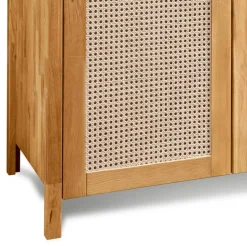 Wildeiche Kleiderschrank mit Wiener Geflecht - Ambrosso