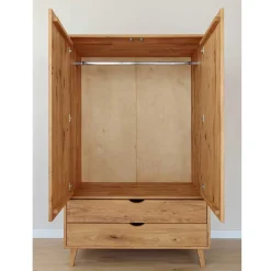 Wildeiche Kombi-Kleiderschrank massiv - Fabijola