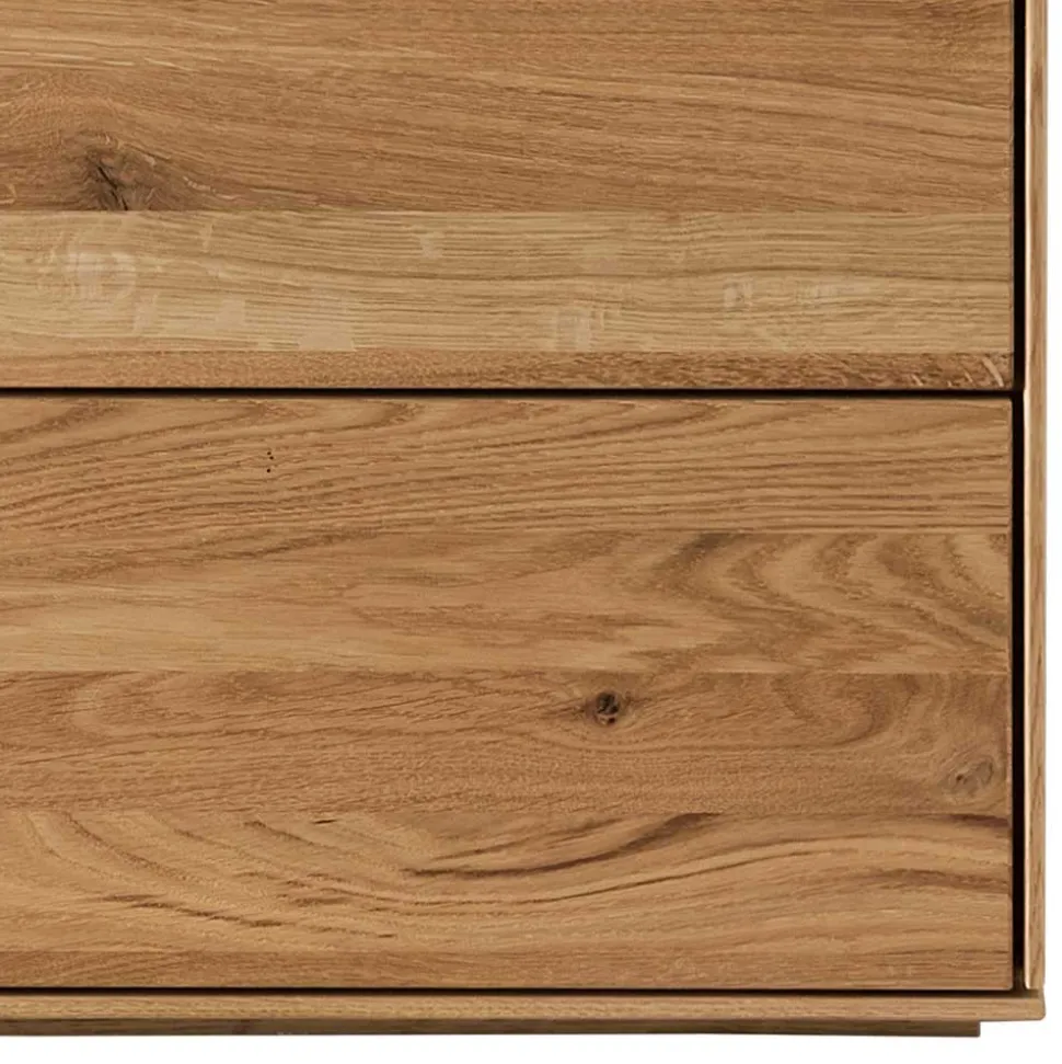 Wildeiche Nachtkommode 61 cm hoch - Nuessa