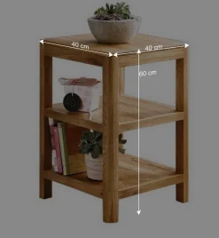 Wildeiche Regal Uvinessa mit drei Ablagen