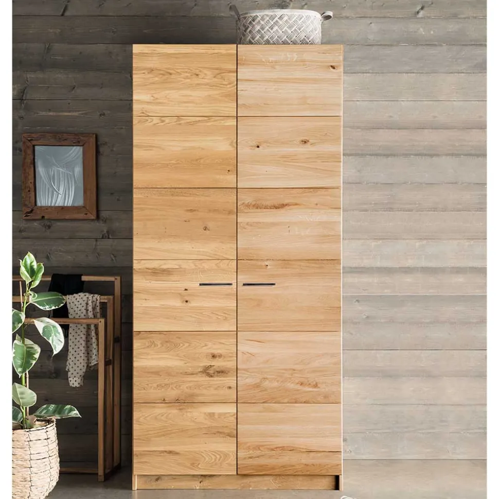 Wildeiche Schlafzimmerschrank aus Massivholz - Forcelan