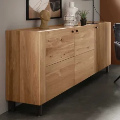 Wildeiche Sideboard im Skandi Design - Valouis
