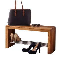 Wildeiche Standgarderobe & Spiegel - Uvinessa (dreiteilig)