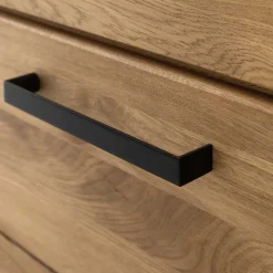 Wildeiche TV Anbauwand teilmassiv - Sophia (vierteilig)