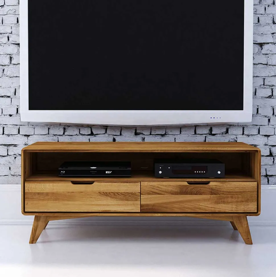 Wildeiche TV Unterschrank mit 2 Schubladen - Eavy III