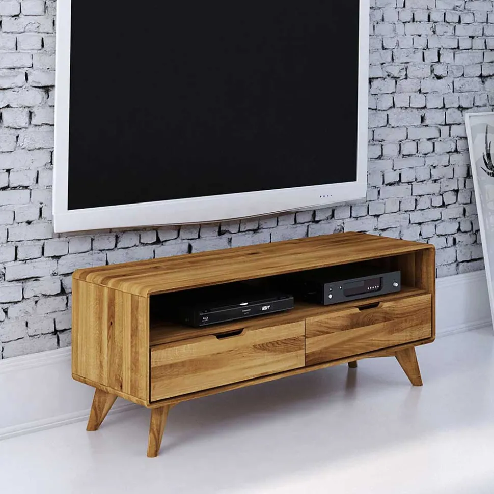 Wildeiche TV Unterschrank mit 2 Schubladen - Eavy III