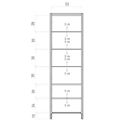 Wildeiche Vitrine in modernem Design - Laida