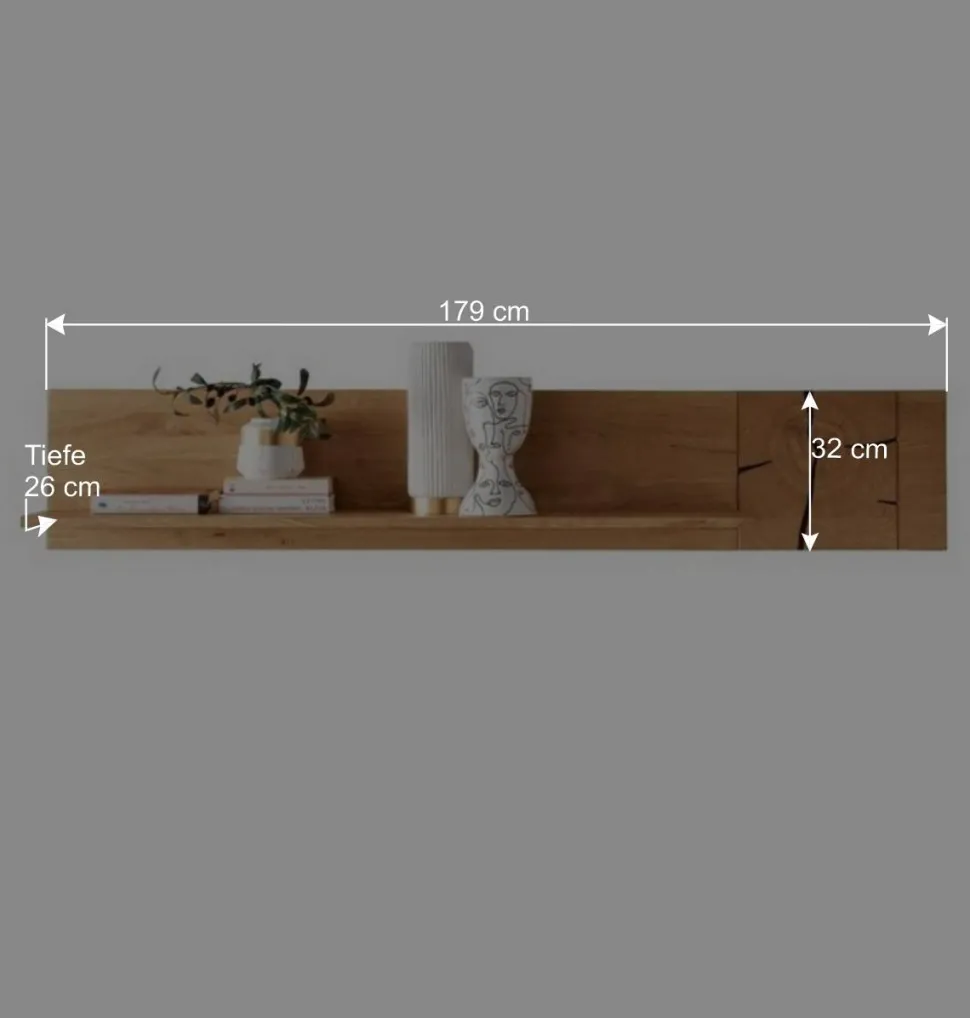 Wildeiche Wandboard mit dekorativem Hirnholz - Mantua