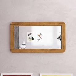 Wildeiche Wandspiegel mit abgerundeten Ecken - Eavy