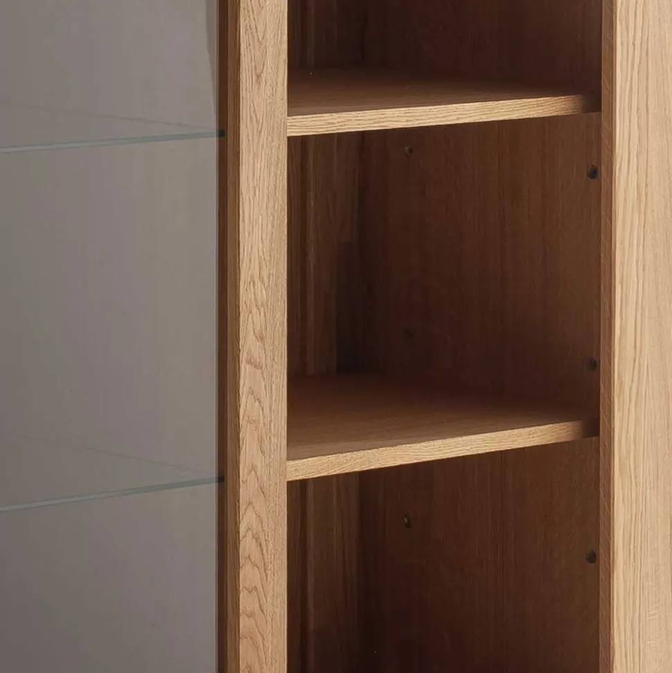 Wildeiche Wohnzimmerschrank teilmassiv - Sophia