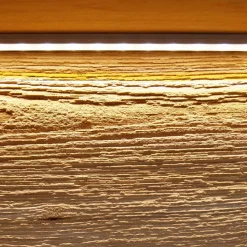 Wildeiche Wohnzimmerschrank mit Glas Einsatz - Acmida