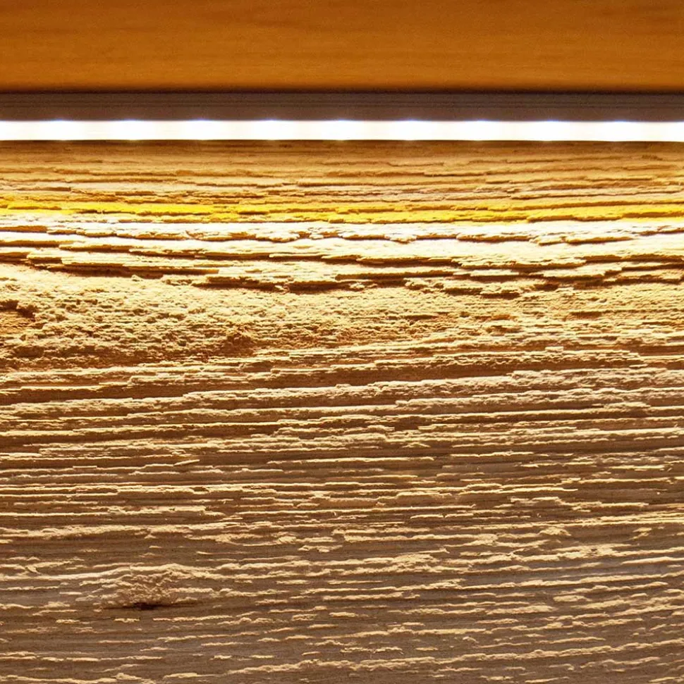 Wildeiche Wohnzimmerschrank mit Glas Einsatz - Acmida