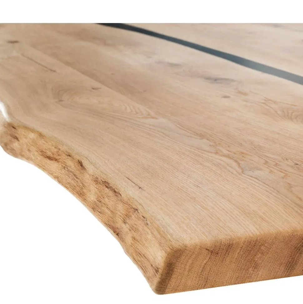 Wildeiche-Esstisch mit Naturkanten - Fabienne