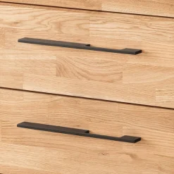 Wildeiche-Hochkommode mit fünf Schubladen - Kassanda