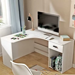 Winkelschreibtisch in Weiß - Rainy