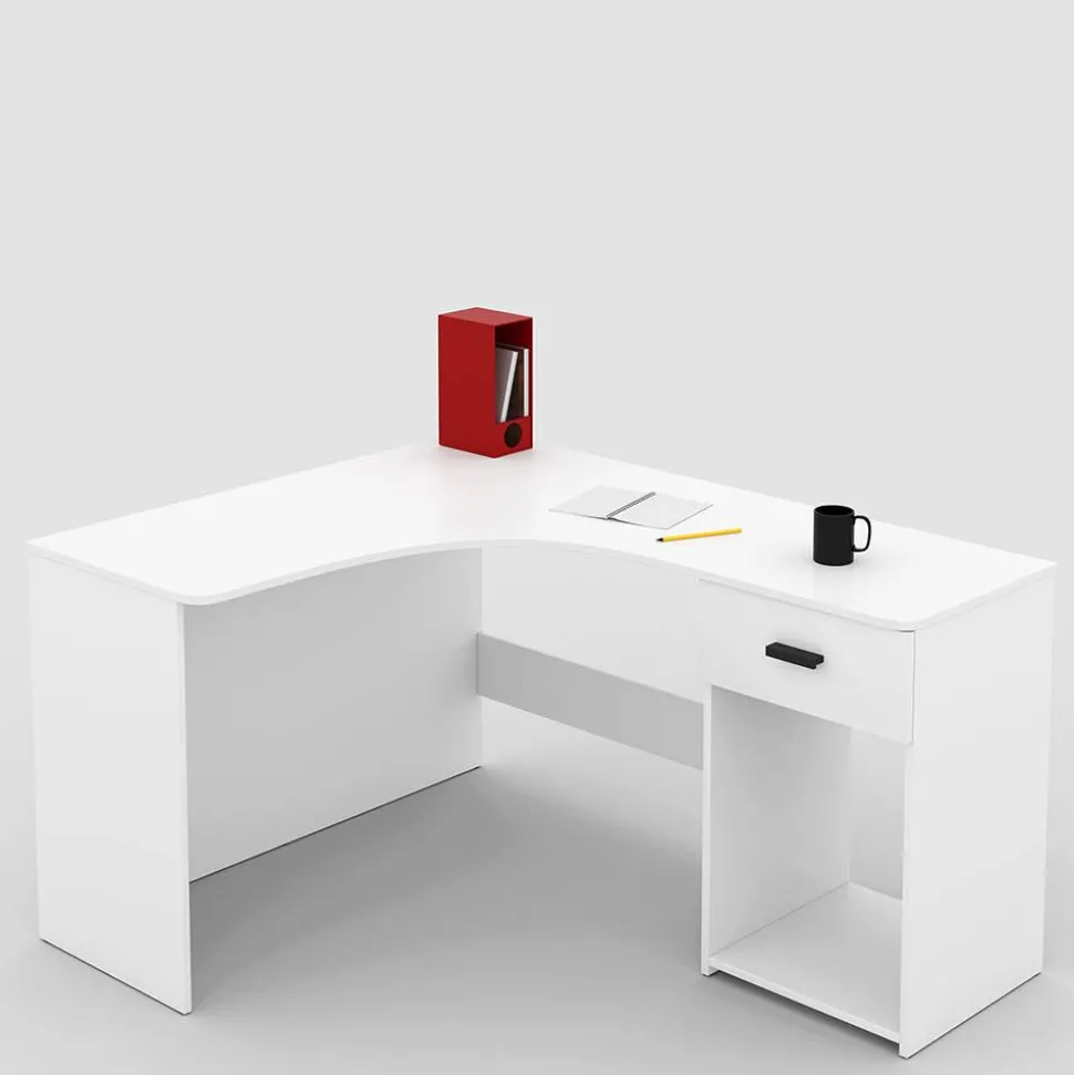 Winkelschreibtisch in Weiß - Rainy