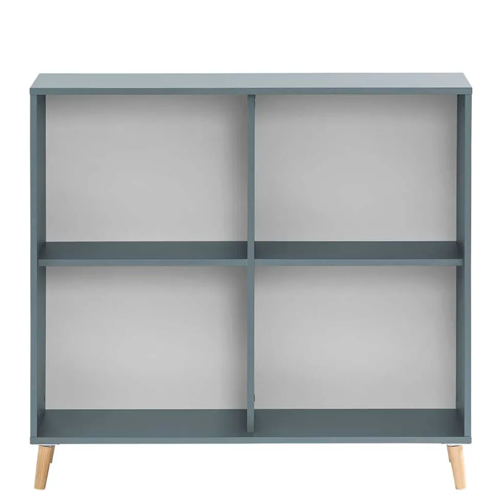 Wohnliches Aktenregal in Petrol Blau - Baiamare