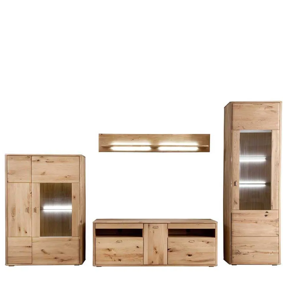 Wohnmöbel aus Eiche Massivholz - Destal (vierteilig)