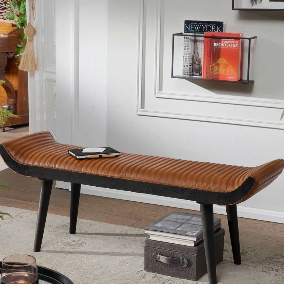 Wohnraum Designbank aus echtem Leder - Yagov