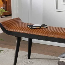 Wohnraum Designbank aus echtem Leder - Yagov