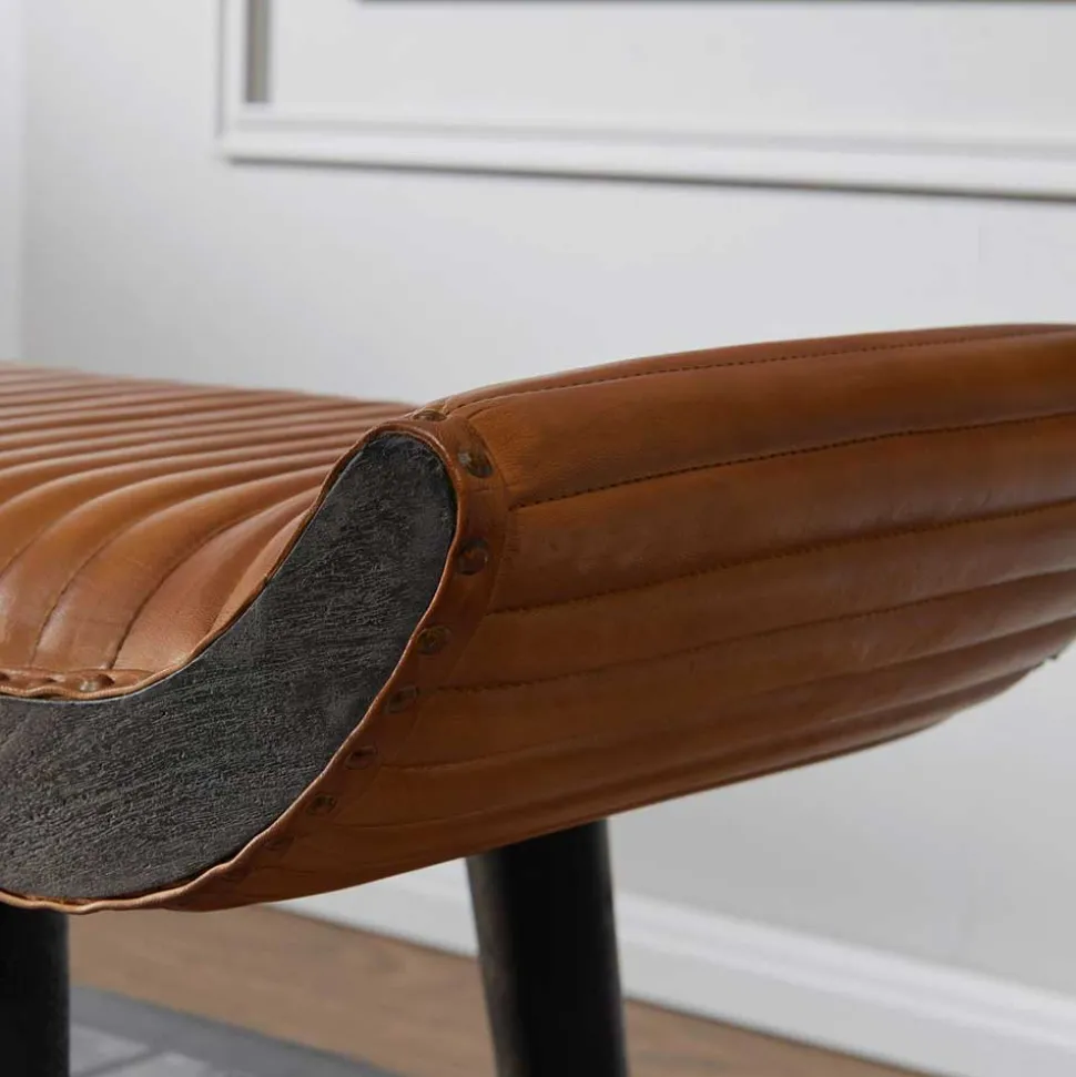 Wohnraum Designbank aus echtem Leder - Yagov