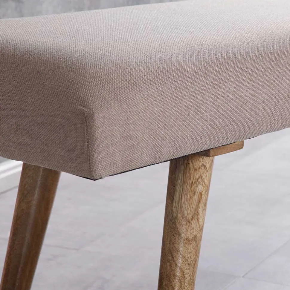 Wohnraum Retro Polsterbank in Beige - Vergavo