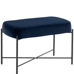 Wohnraum Sitzbank in Blau Samt - Isika