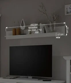 Wohnwand Chelles im Landhausstil (vierteilig)